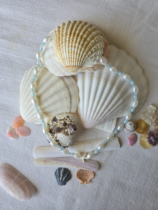Aqua Pearl necklace