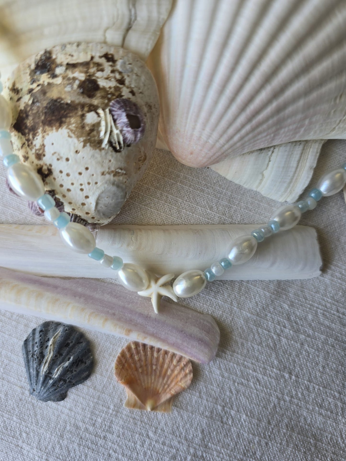 Aqua Pearl necklace