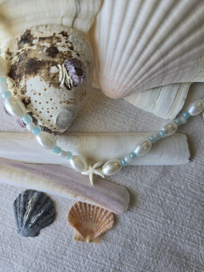 Aqua Pearl necklace