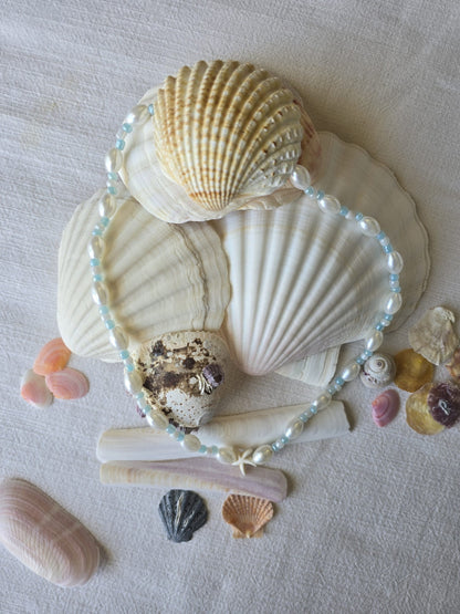 Aqua Pearl necklace