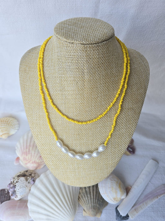 Lemon double necklace